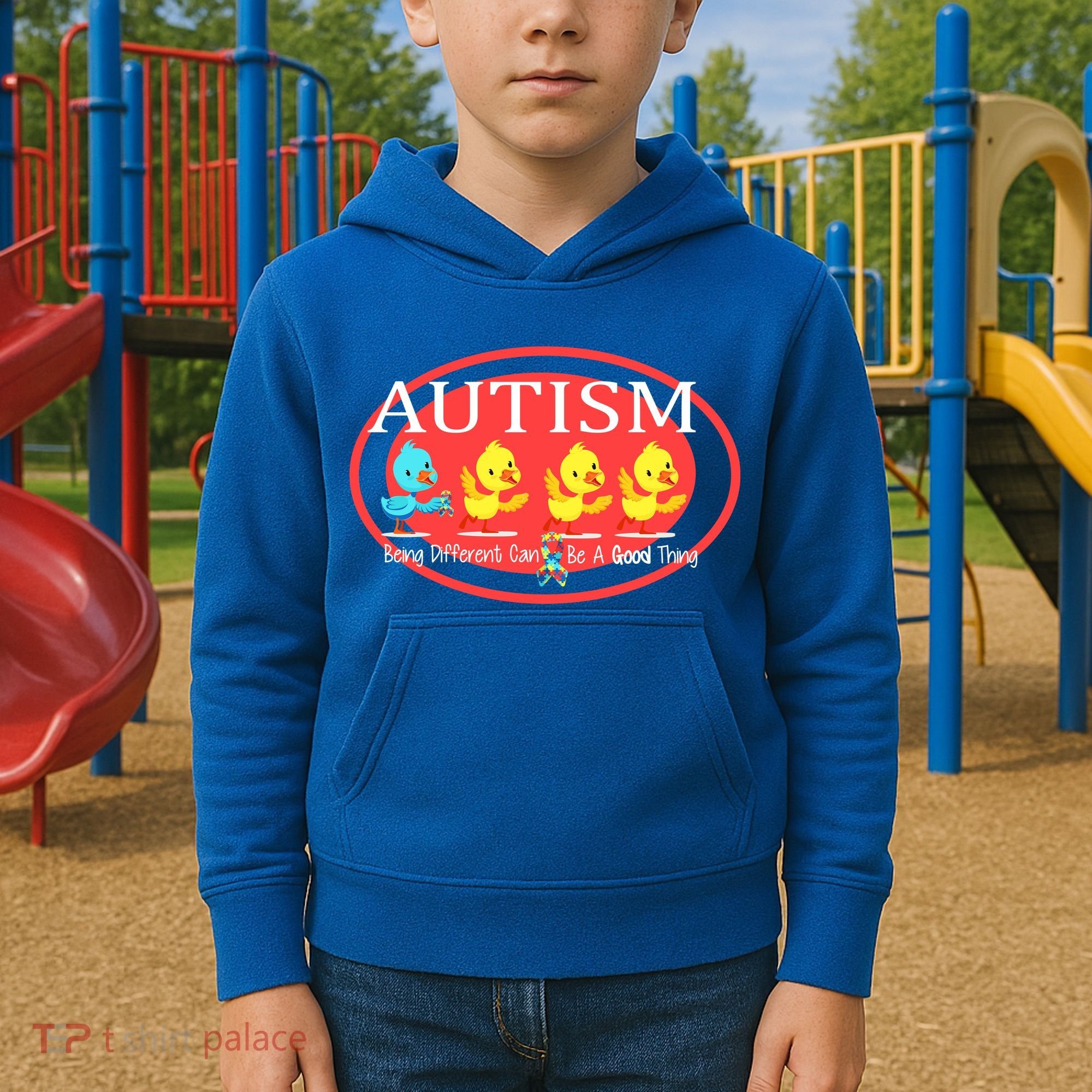 Autism Being Different Can Be A Good Thing Ducks Kids Hoodie