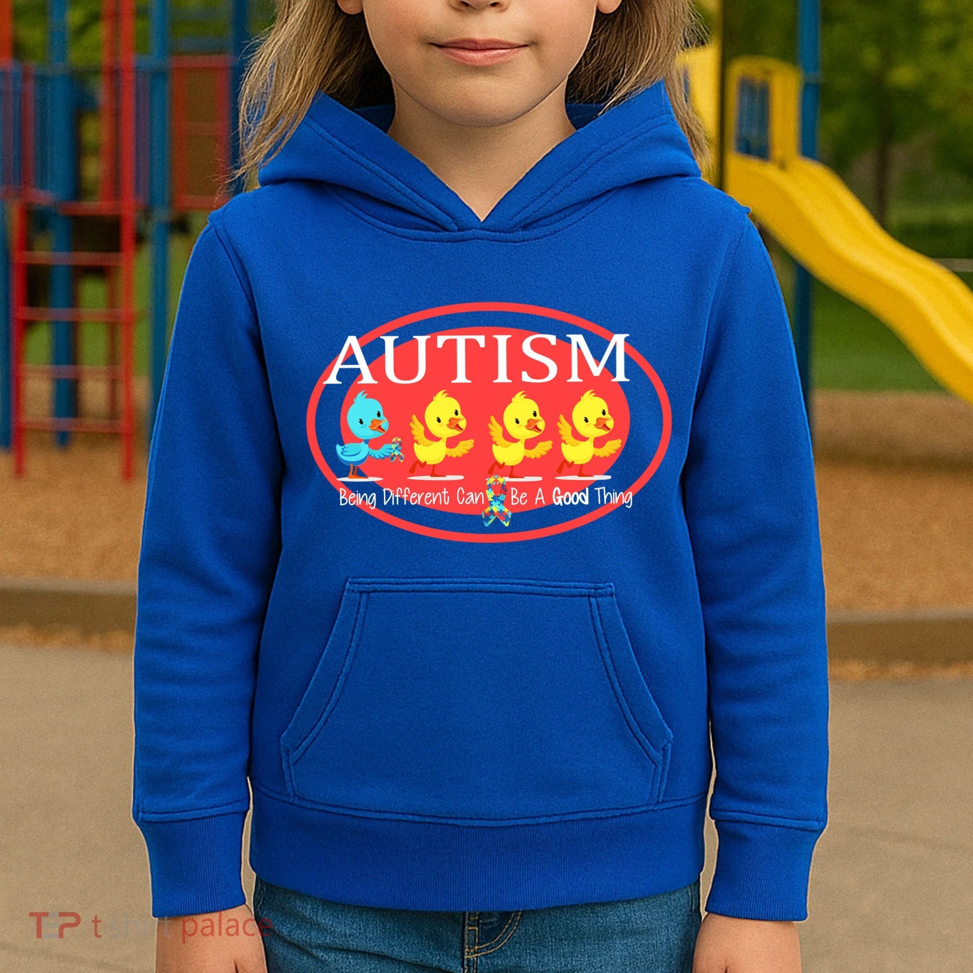 Autism Being Different Can Be A Good Thing Ducks Kids Hoodie