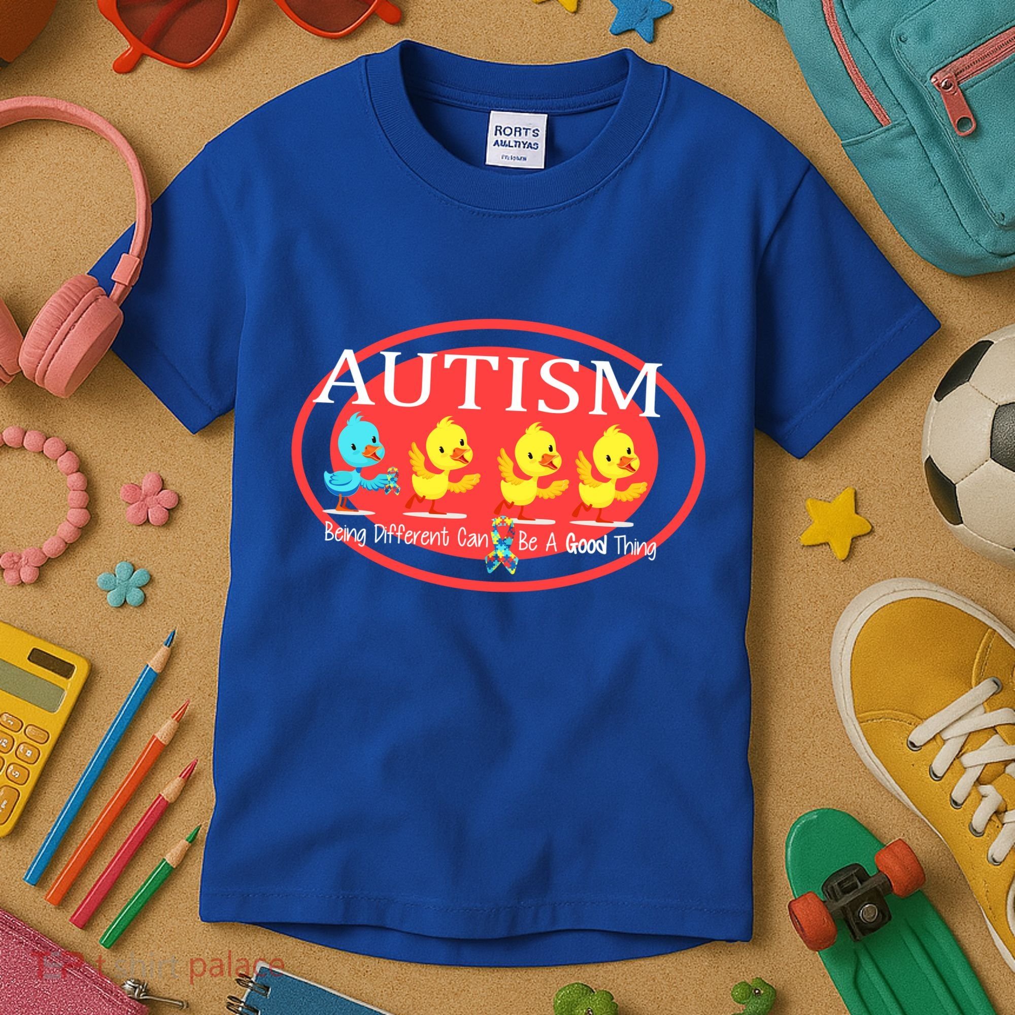 Autism Being Different Can Be A Good Thing Ducks Kids T-Shirt