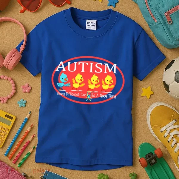 Autism Being Different Can Be A Good Thing Ducks Kids T-Shirt