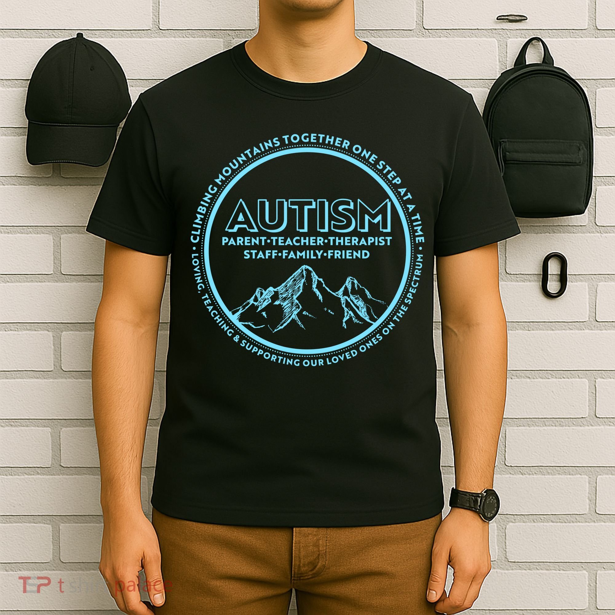 Autism Climbing Mountains Together T-Shirt