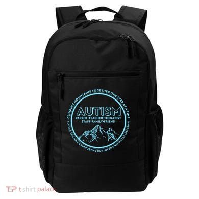Autism Climbing Mountains Together Backpack