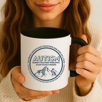 Autism Climbing Mountains Together Coffee Mug thumb 3