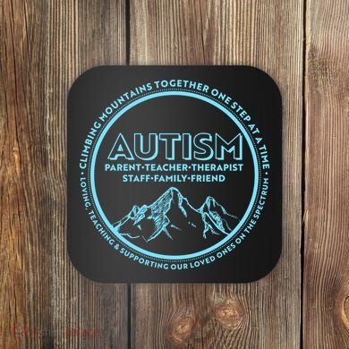 Autism Climbing Mountains Together Coaster