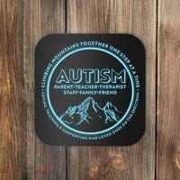 Autism Climbing Mountains Together Coaster thumb 0