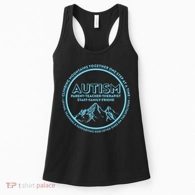 Autism Climbing Mountains Together Women's Tank Top