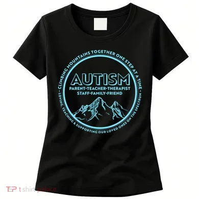 Autism Climbing Mountains Together Women's T-Shirt