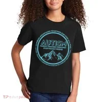 Autism Climbing Mountains Together Kids T-Shirt thumb 2