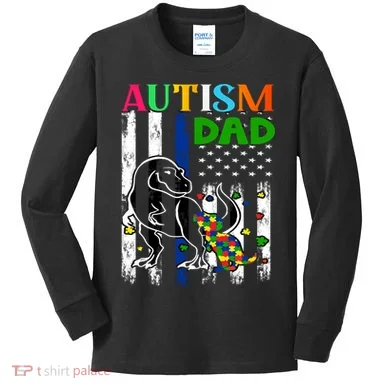 Autism Dad Kids Long Sleeve Shirt