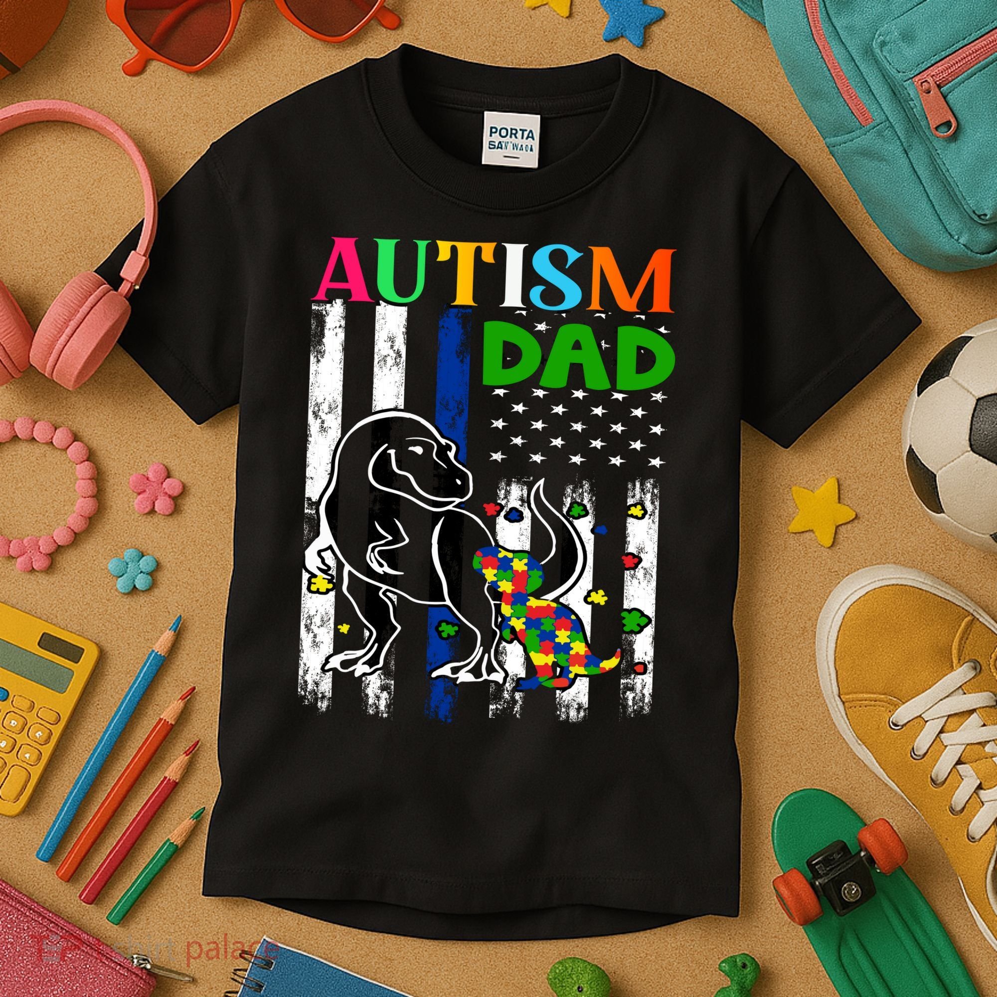 Autism Dad Kids T-Shirt