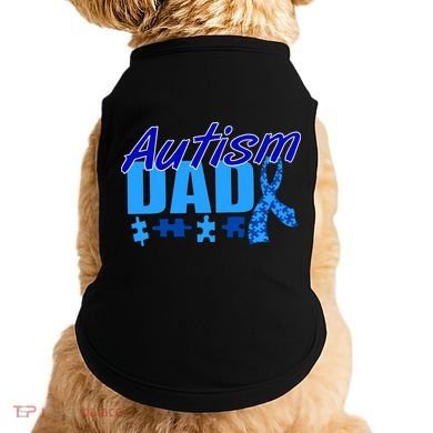 Autism Dad Awareness Ribbon Doggie Tank