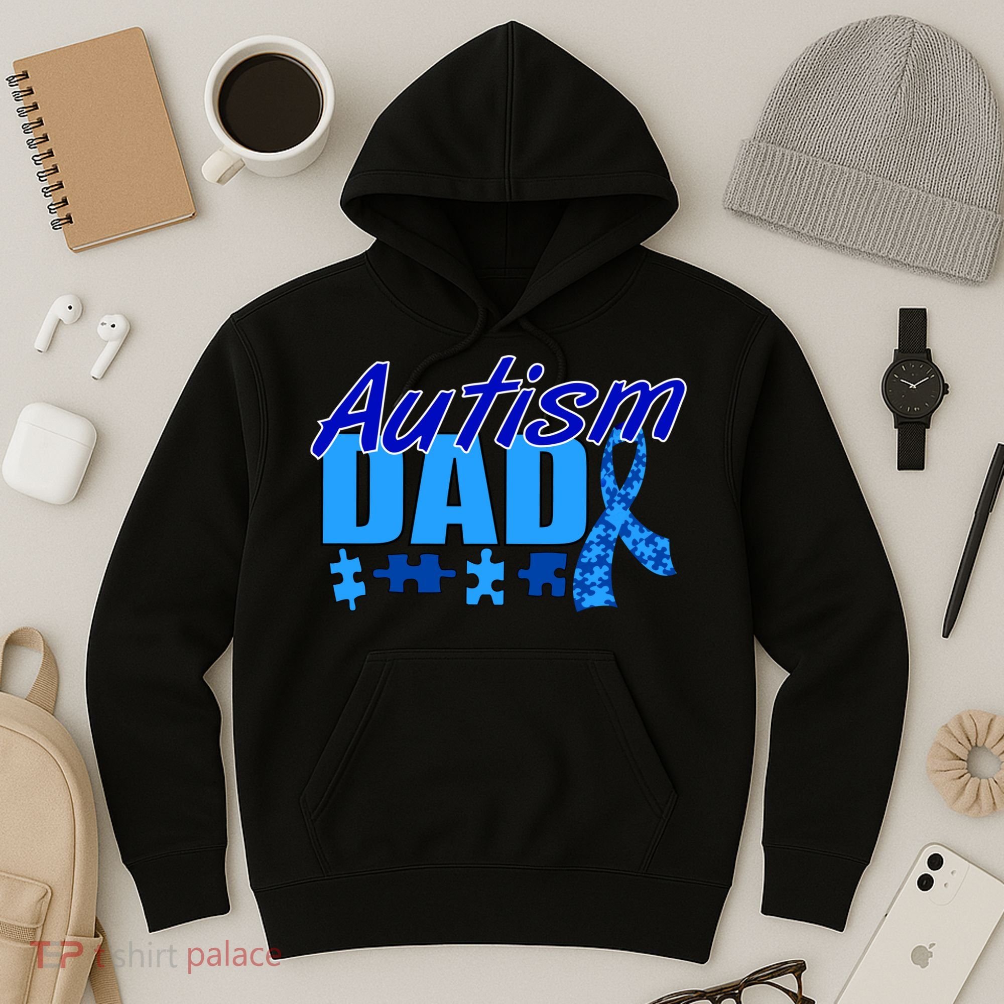 Autism Dad Awareness Ribbon Hoodie