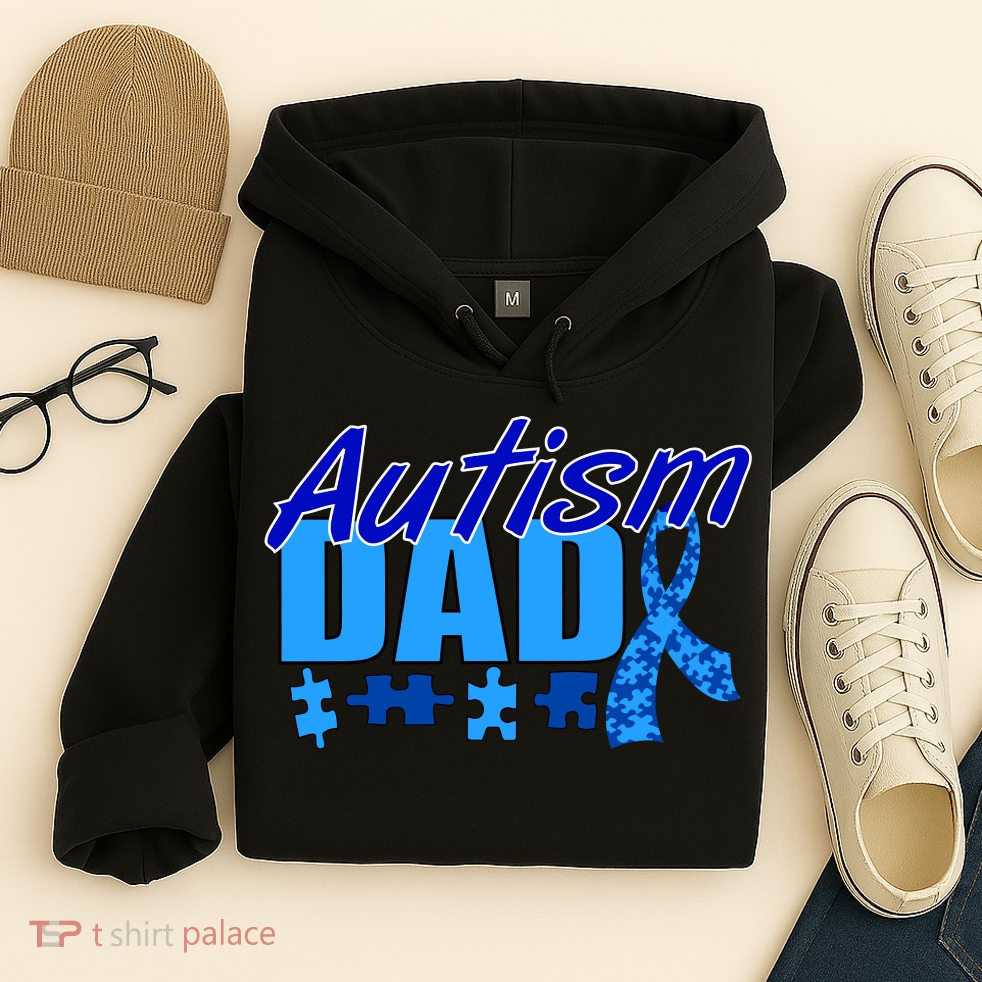 Autism Dad Awareness Ribbon Hoodie