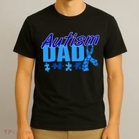 Autism Dad Awareness Ribbon T-Shirt thumb 3