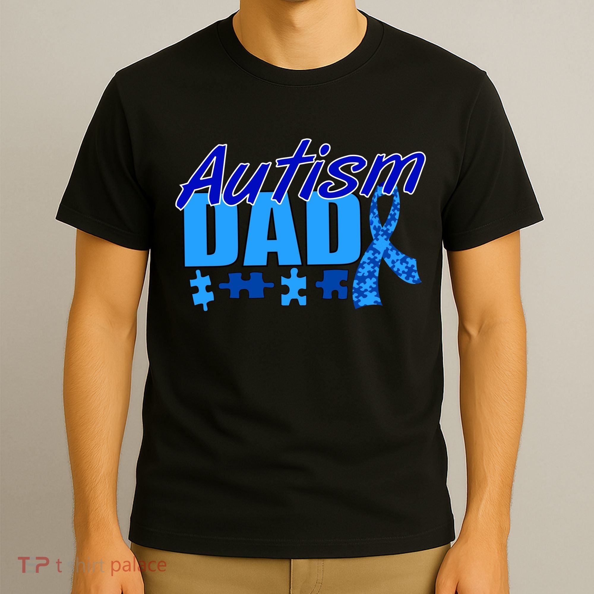 Autism Dad Awareness Ribbon T-Shirt