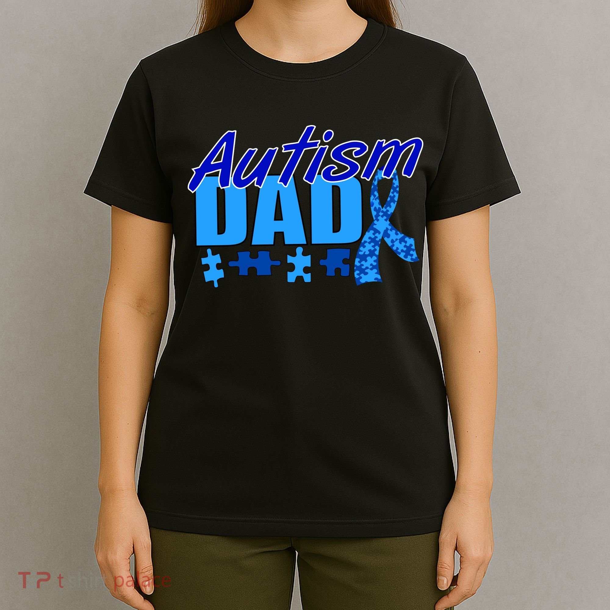 Autism Dad Awareness Ribbon T-Shirt