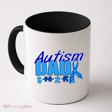 Autism Dad Awareness Ribbon Coffee Mug