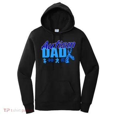 Autism Dad Awareness Ribbon Women's Hoodie