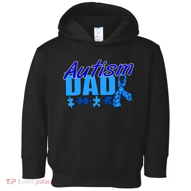 Autism Dad Awareness Ribbon Toddler Hoodie
