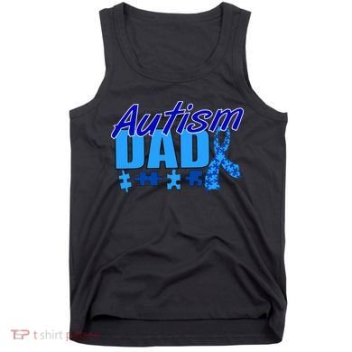 Autism Dad Awareness Ribbon Tank Top