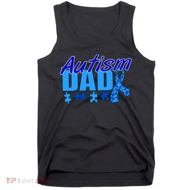 Autism Dad Awareness Ribbon Tank Top