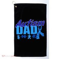 Autism Dad Awareness Ribbon Golf Towel thumb 0