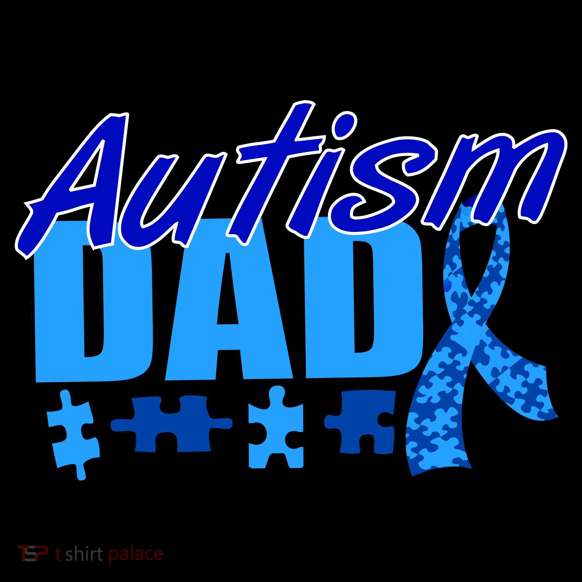 Autism Dad Awareness Ribbon Women's Long Sleeve Shirt