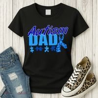 Autism Dad Awareness Ribbon Women's T-Shirt thumb 3