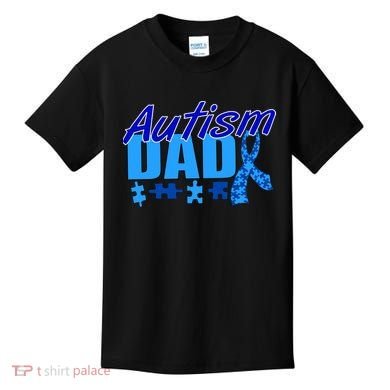 Autism Dad Awareness Ribbon Kids T-Shirt
