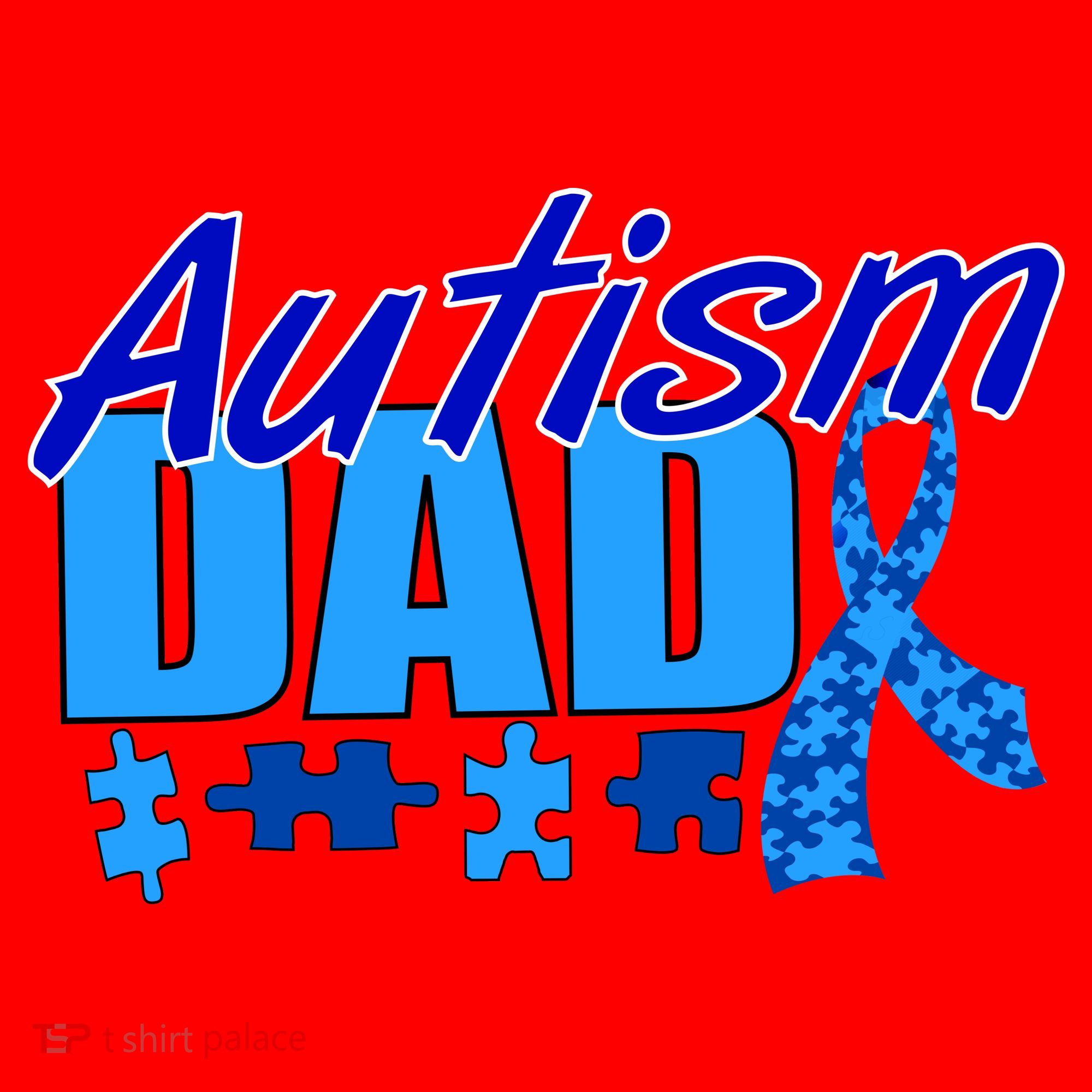 Autism Dad Awareness Ribbon Santa Hat
