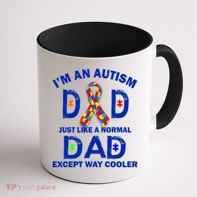 Autism Dad Just Like A Normal Dad But Way Cooler Coffee Mug back