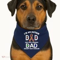 Autism Dad Just Like A Normal Dad But Way Cooler USA-Made Doggie Bandana thumb 1
