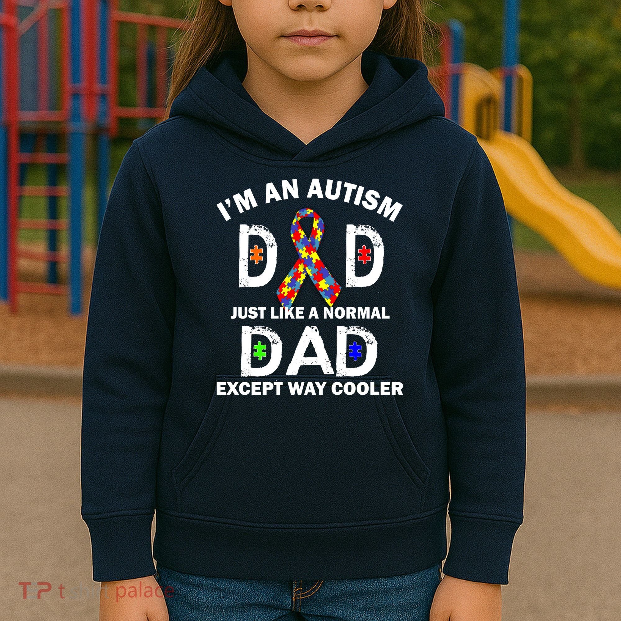 Autism Dad Just Like A Normal Dad But Way Cooler Kids Hoodie