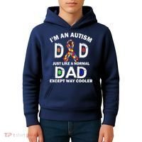 Autism Dad Just Like A Normal Dad But Way Cooler Kids Hoodie thumb 4