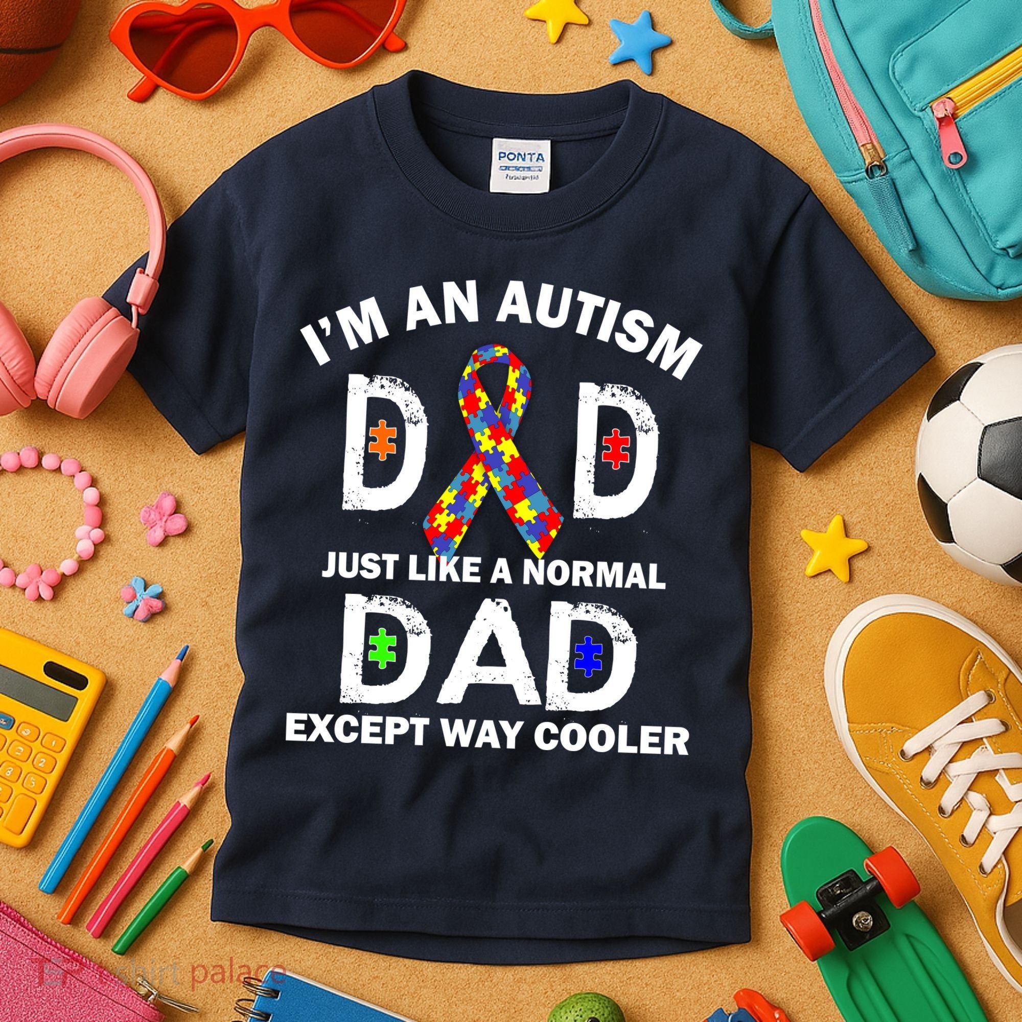 Autism Dad Just Like A Normal Dad But Way Cooler Kids T-Shirt