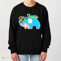 Autism Daddy Cute Elephant Women's Sweatshirt thumb 0