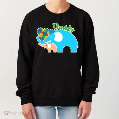 Autism Daddy Cute Elephant Women's Sweatshirt