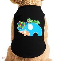 Autism Daddy Cute Elephant Doggie Tank thumb 0