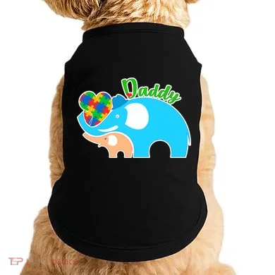 Autism Daddy Cute Elephant Doggie Tank
