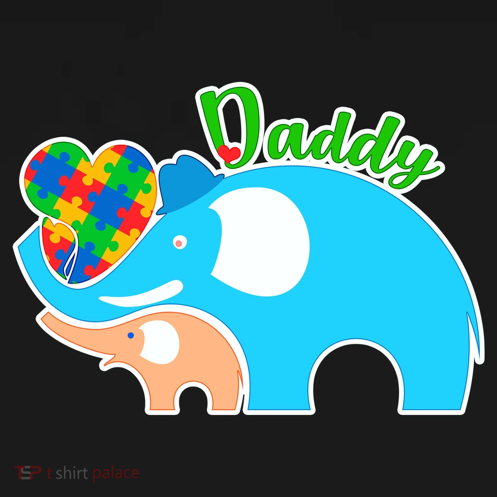 Autism Daddy Cute Elephant Doggie Tank