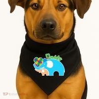 Autism Daddy Cute Elephant USA-Made Doggie Bandana thumb 1