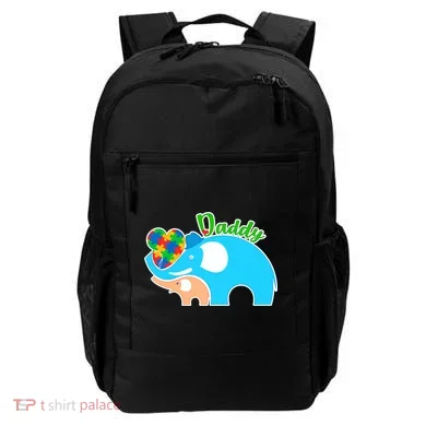 Autism Daddy Cute Elephant Backpack