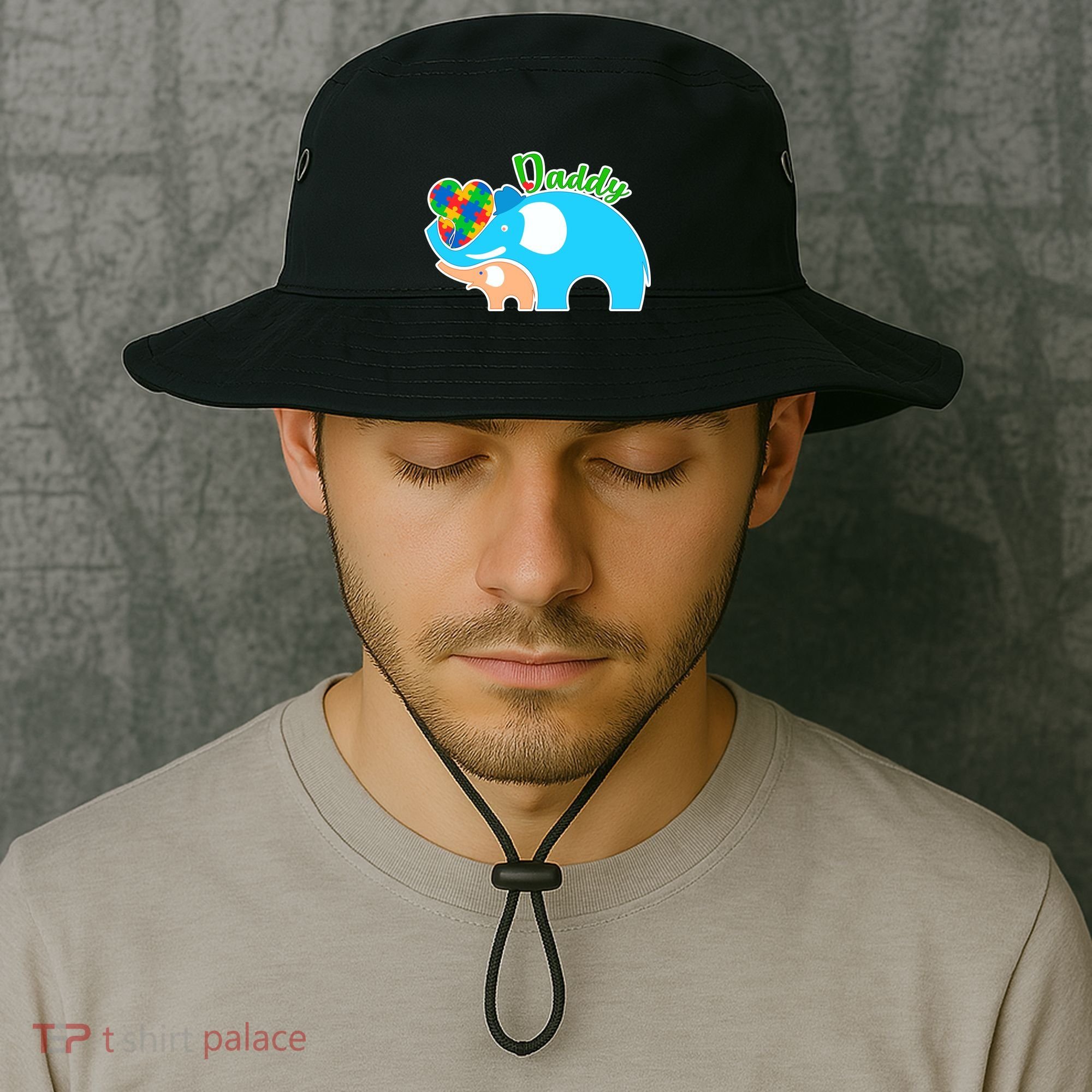 Autism Daddy Cute Elephant Bucket Hat