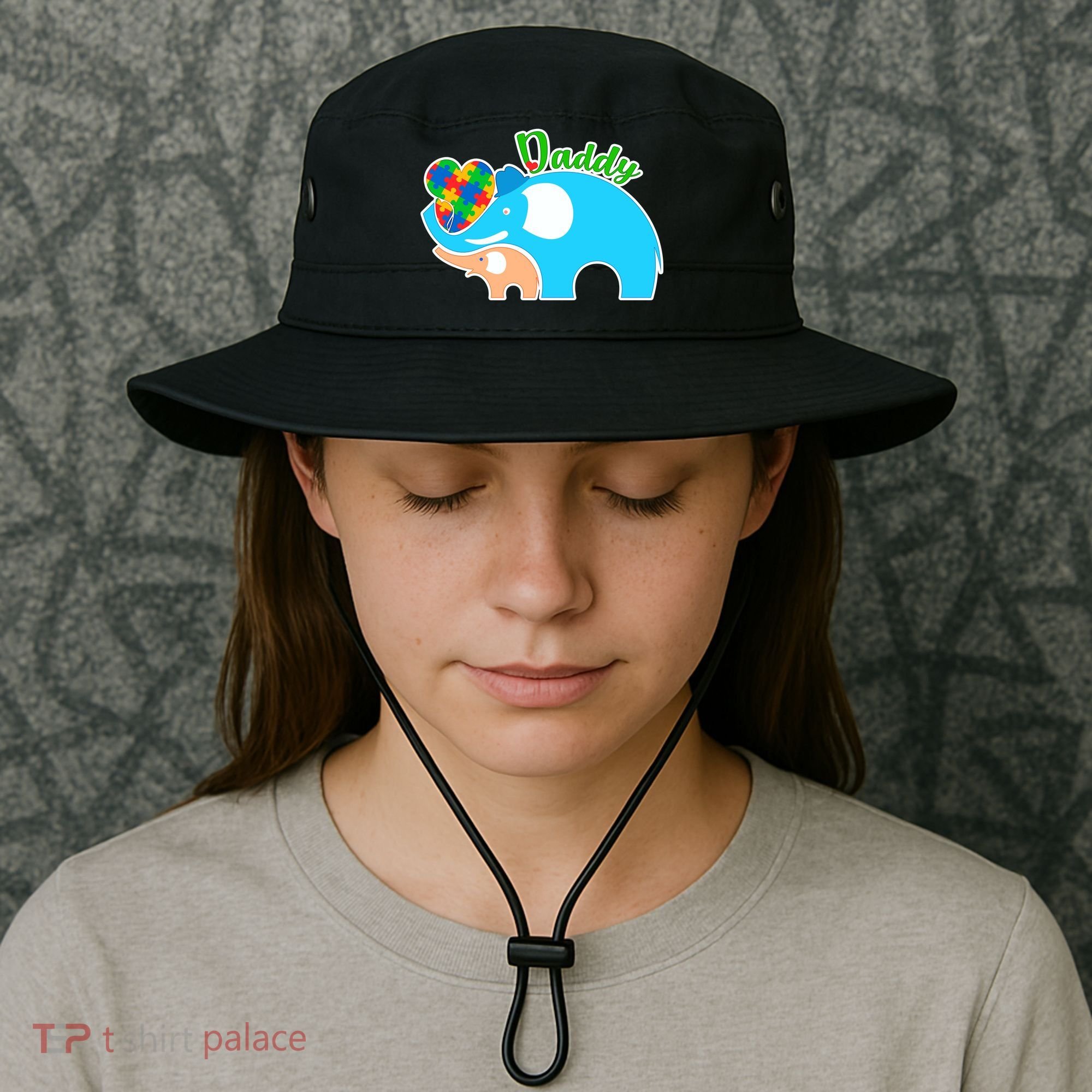 Autism Daddy Cute Elephant Bucket Hat