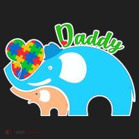 Autism Daddy Cute Elephant Beanie thumb 2