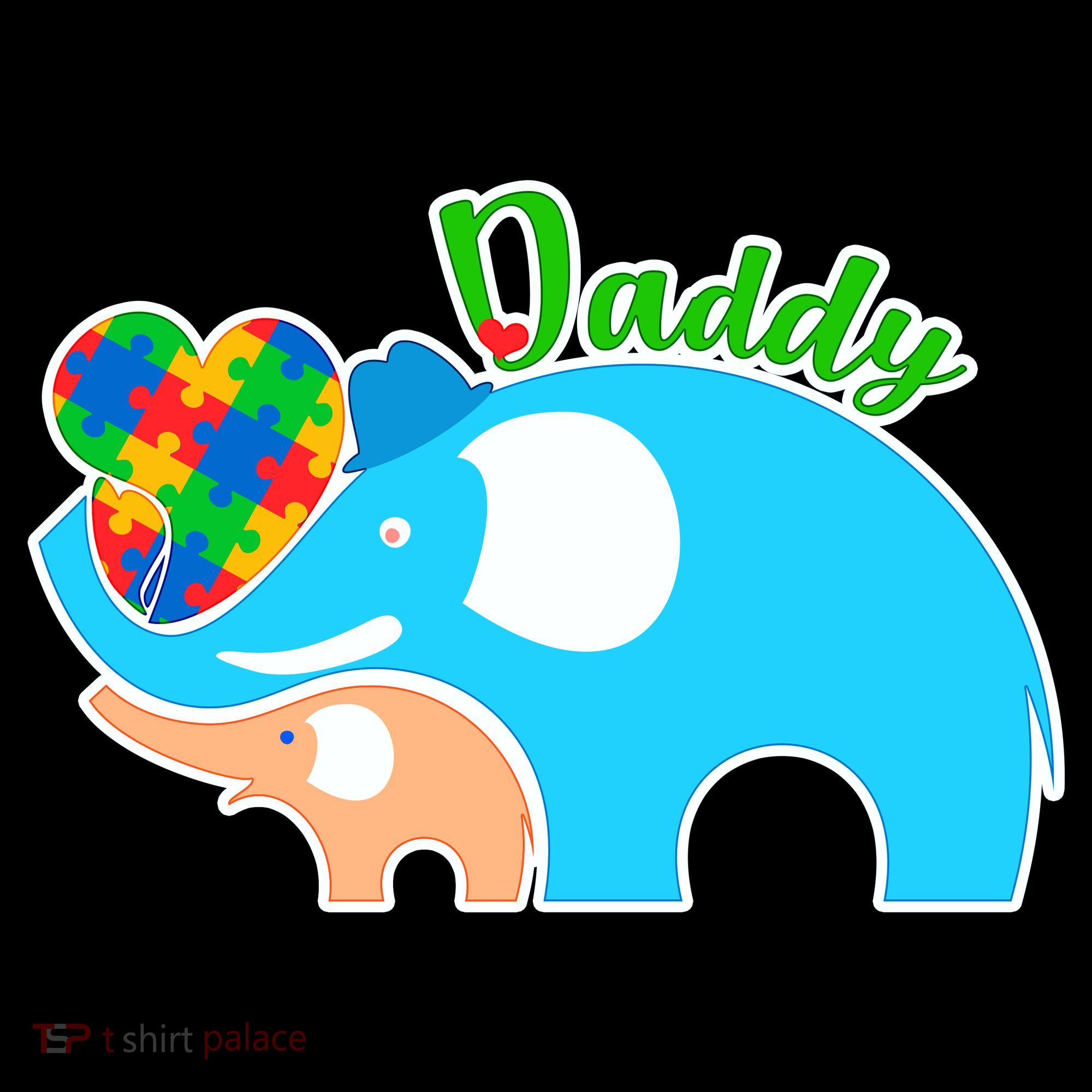 Autism Daddy Cute Elephant Pajama Set
