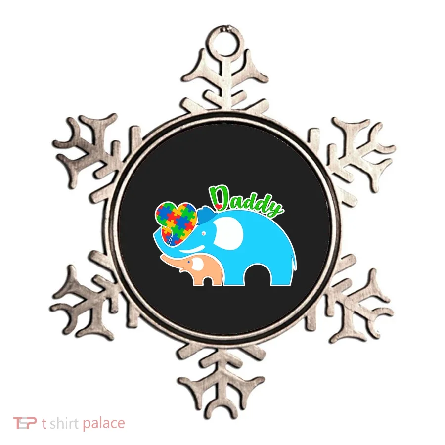 Autism Daddy Cute Elephant Ornament