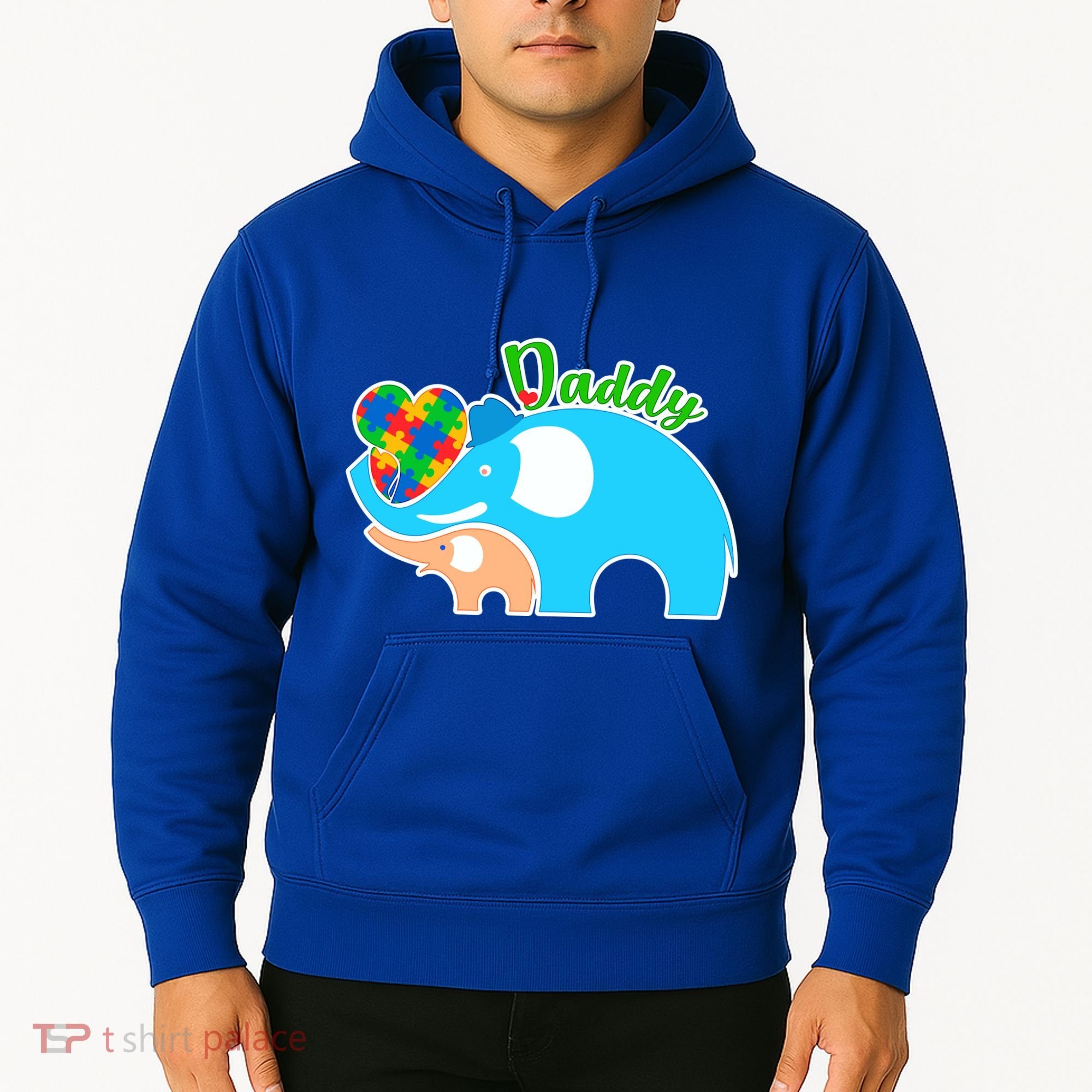 Autism Daddy Cute Elephant Hoodie