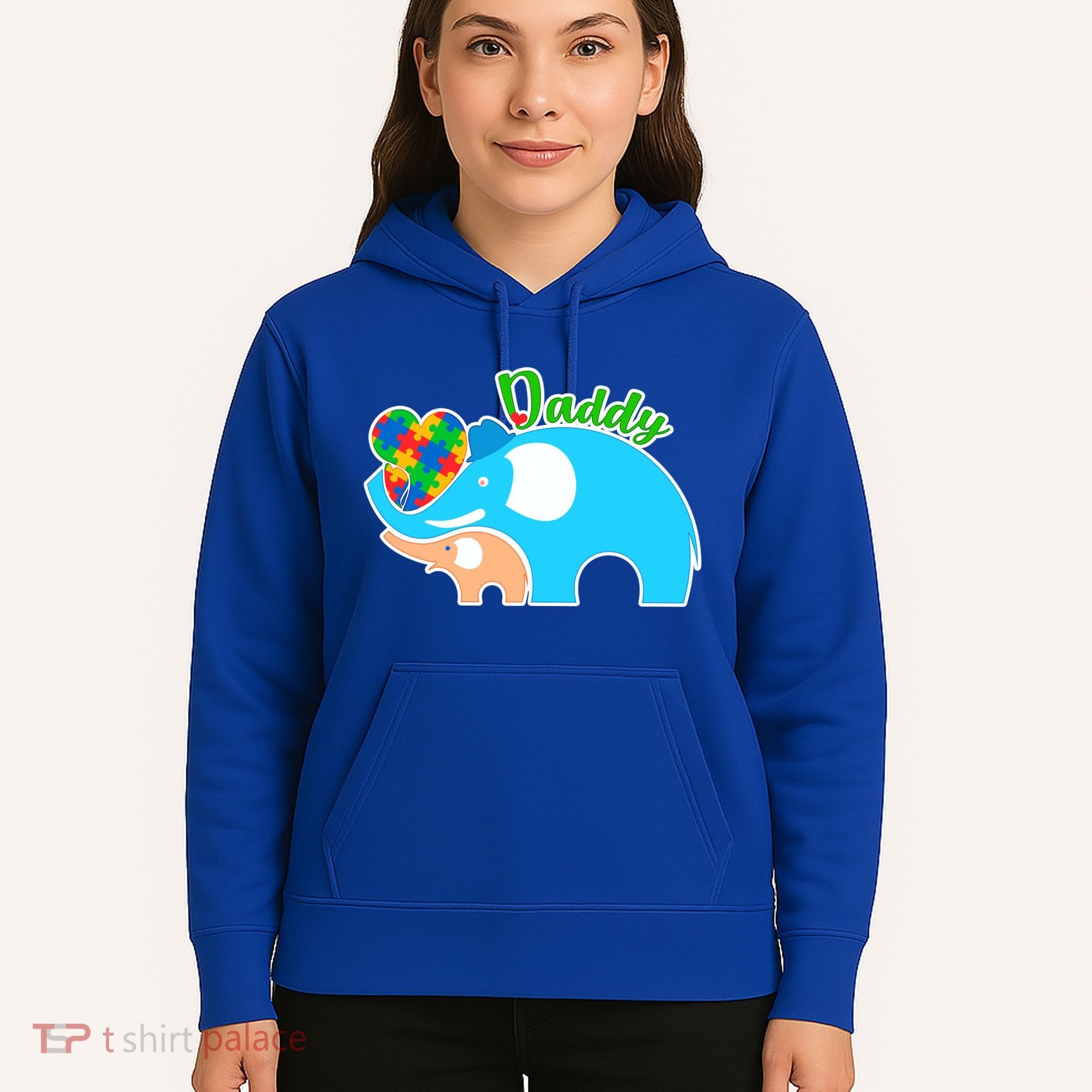 Autism Daddy Cute Elephant Hoodie