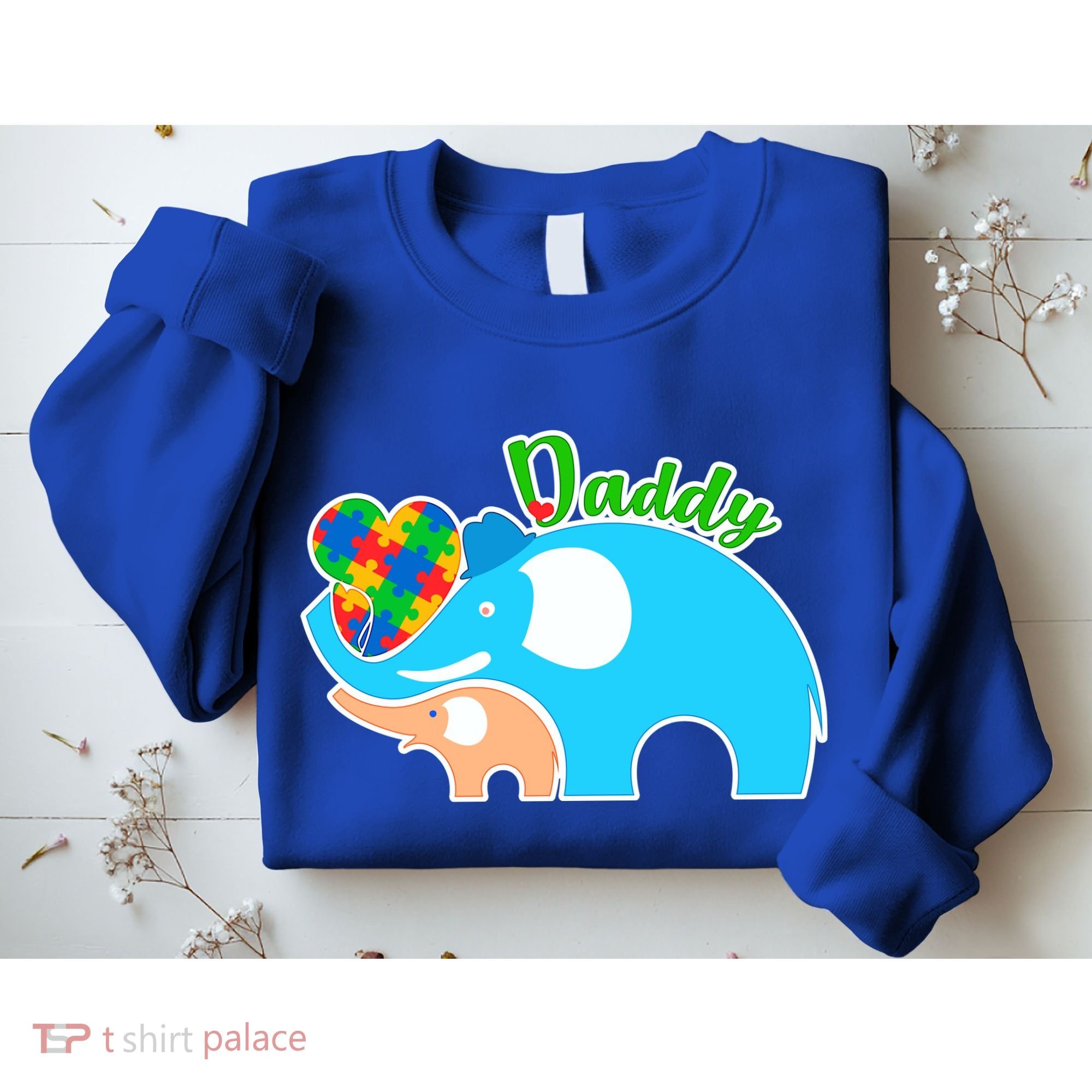 Autism Daddy Cute Elephant Sweatshirt